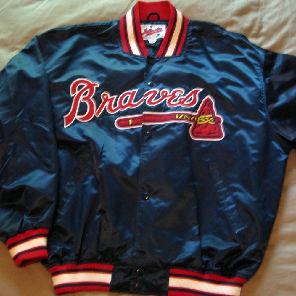 Men's Atlanta Braves Satin Jacket - Vintage 90-00s